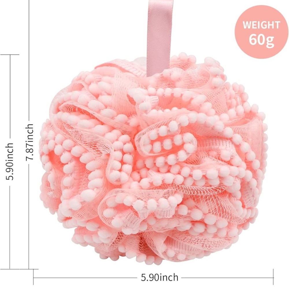Pink Bath Shower Pouf